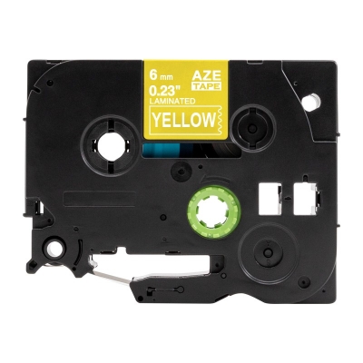 AZe-615 6mm黃底白字兄弟標簽色帶