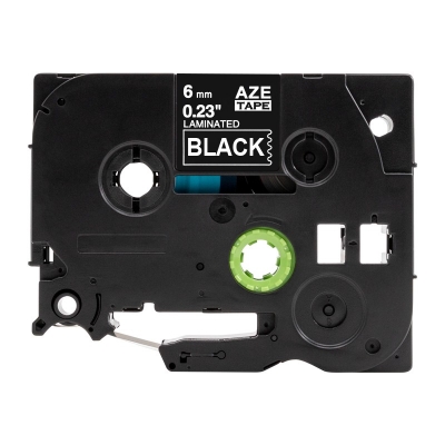 AZe-315 6mm黑底白字兄弟標簽色帶